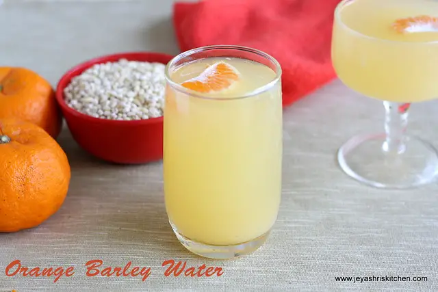 Orange barley water