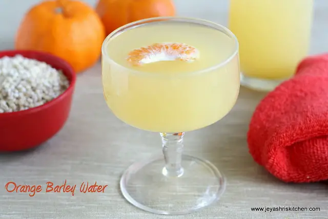 Orange barley water