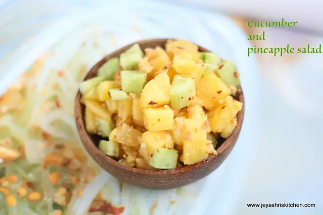 thai cucumber and pineapple salad 1