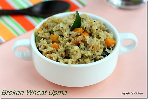 broken wheat upma