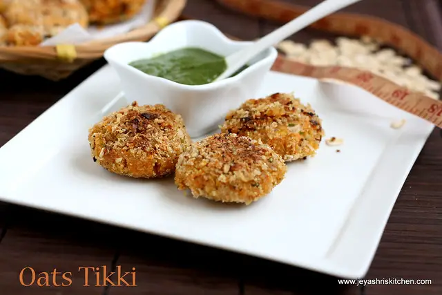 Oats moong dal tikki