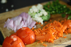 chopped veggies