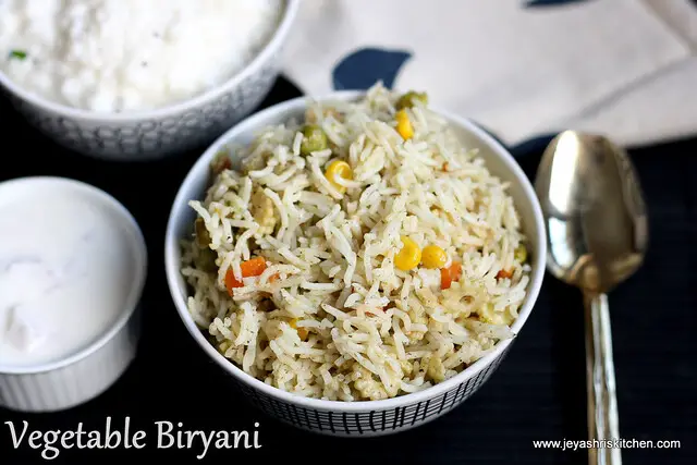 Vegetable biryani - no onion no garlic1