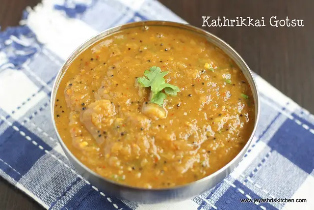 kathirikkai-gothsu brinjal -gothsu