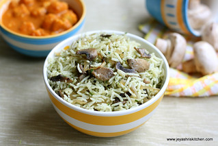 mushroom pulao