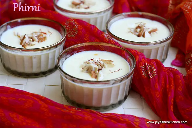 PHIRNI - RECIPE Phirni