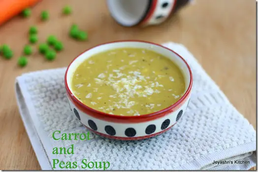 carrot and peas soup