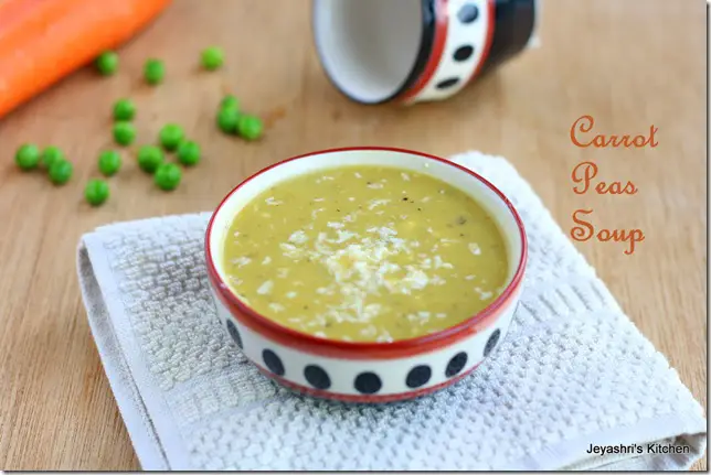 carrot and peas soup