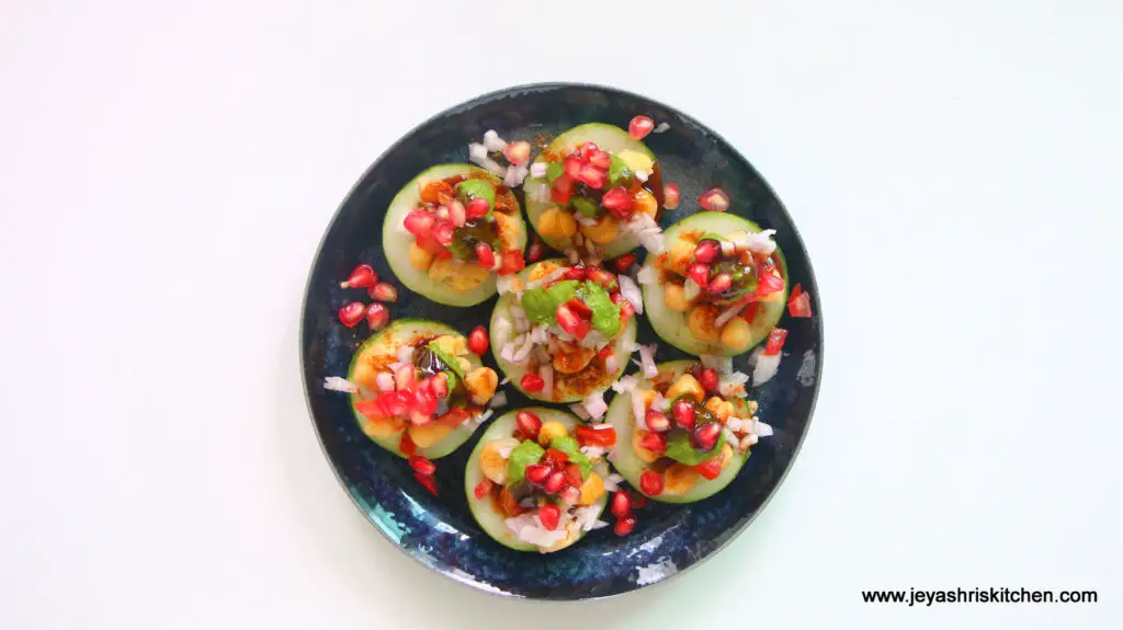 Cucumber papdi chaat