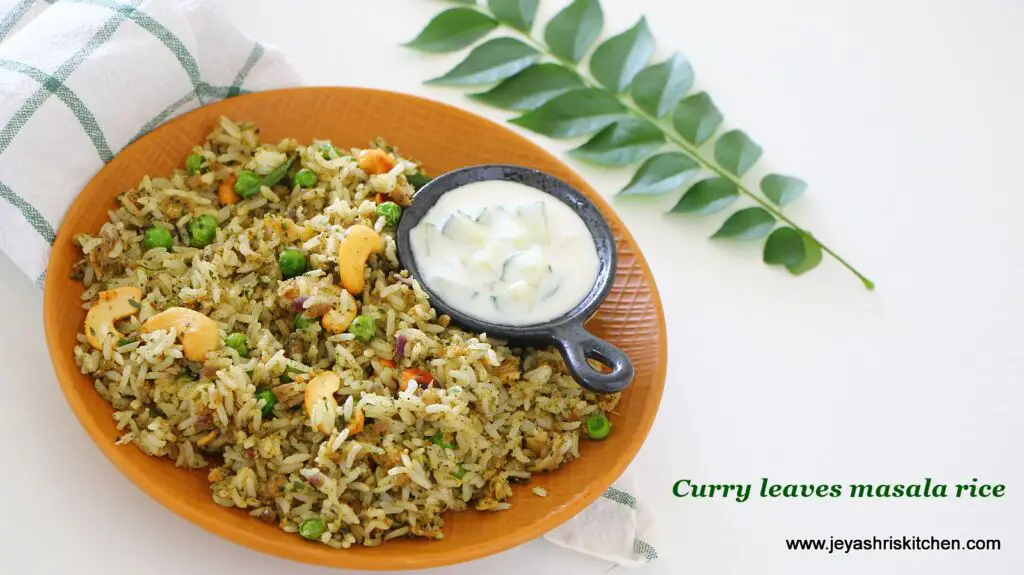 Curry Leaves Masala Rice Jeyashri's Kitchen » From CoDi
