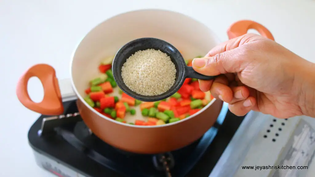 Millet vegetable soup