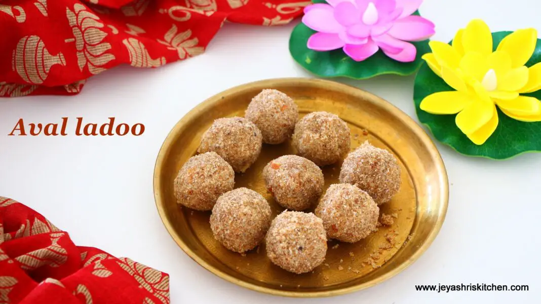 Aval ladoo with jaggery