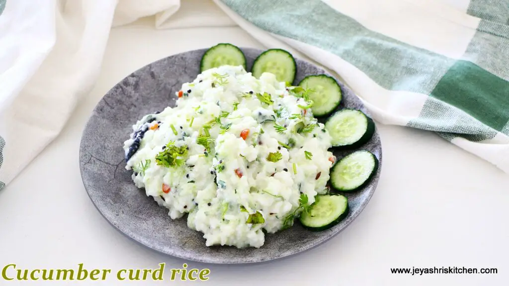 Cucumber curd rice