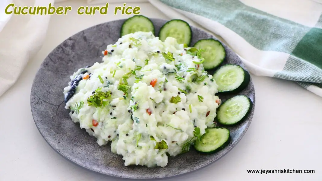 Cucumber curd rice