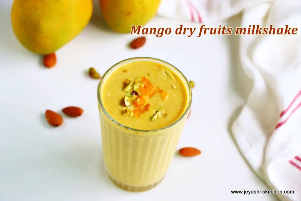 mango dry fruits milkshake