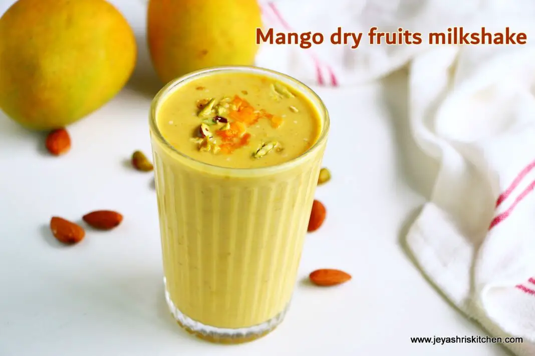 mango dry fruits milkshake