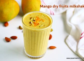 Mango dry fruit milkshake mango dry fruits milkshake