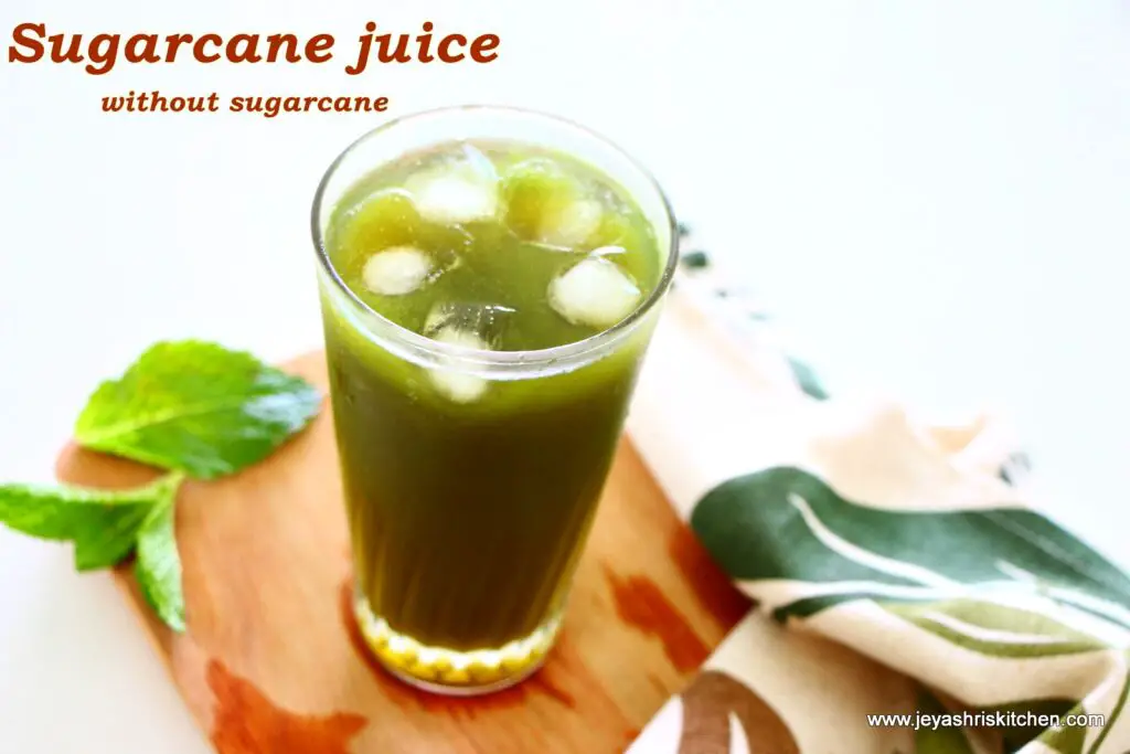 Sugarcane juice without sugarcane