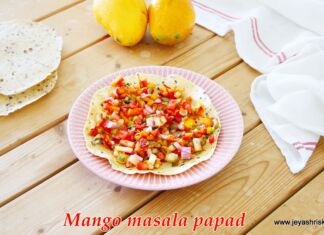 Mango Masala papad recipe mango masala papad recipe